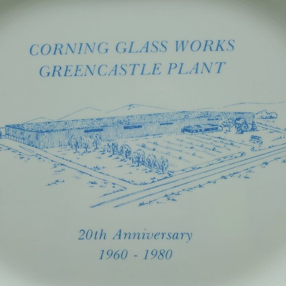 Corelle Corning Glass Works Greencastle Plant 20th Anniversary Collector Plate - Picture 2 of 6
